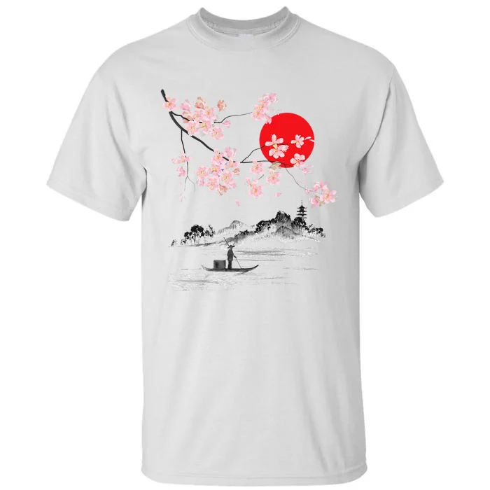 Vintage Cherry Blossom Sakura Japanese Art Sakura Tall T-Shirt