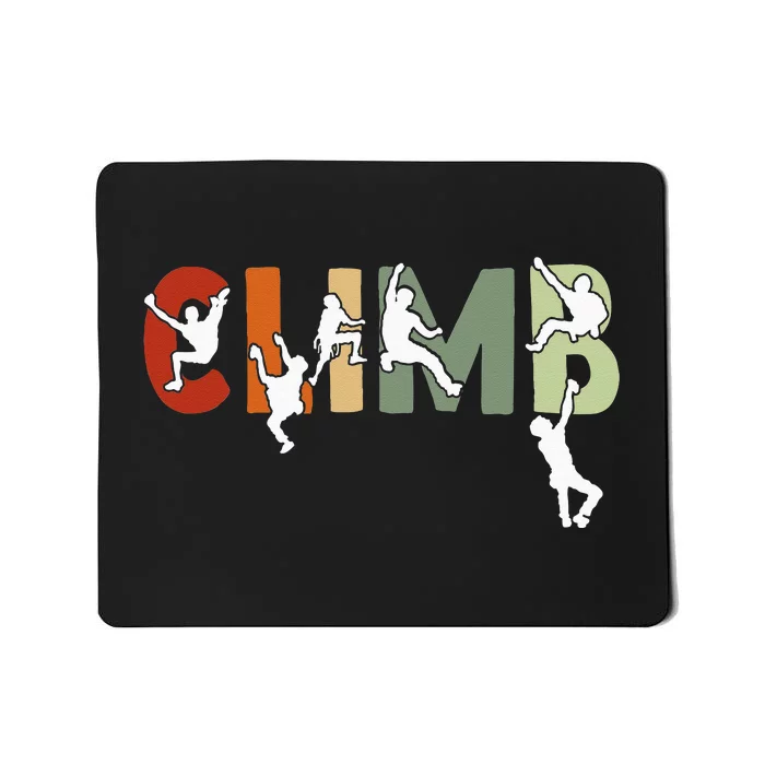 Vintage Climbing Bouldering Rock Climber Climbing Mousepad