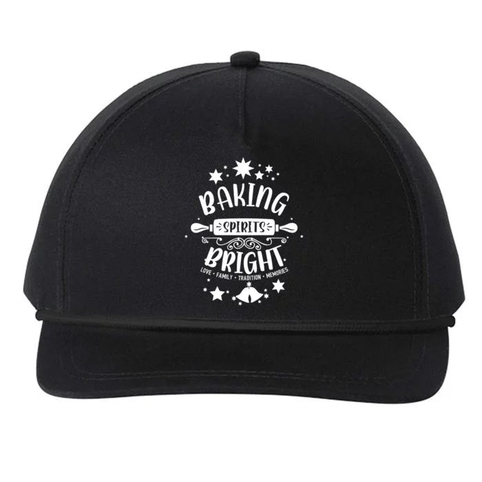 Vintage Christmas Bells Baking Spirit Bright Christmas Great Gift Snapback Five-Panel Rope Hat