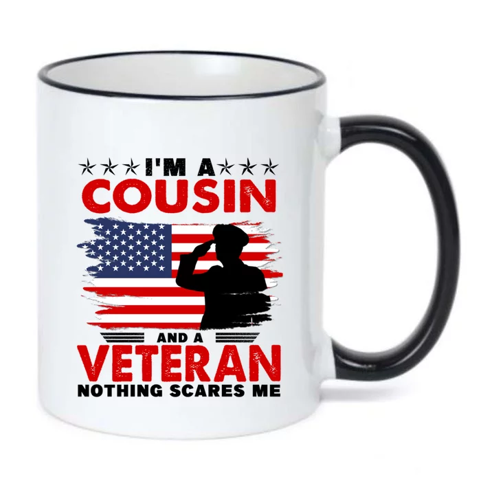 Veteran Cousin Brother Usa Flag 4th Of July Gift Black Color Changing Mug