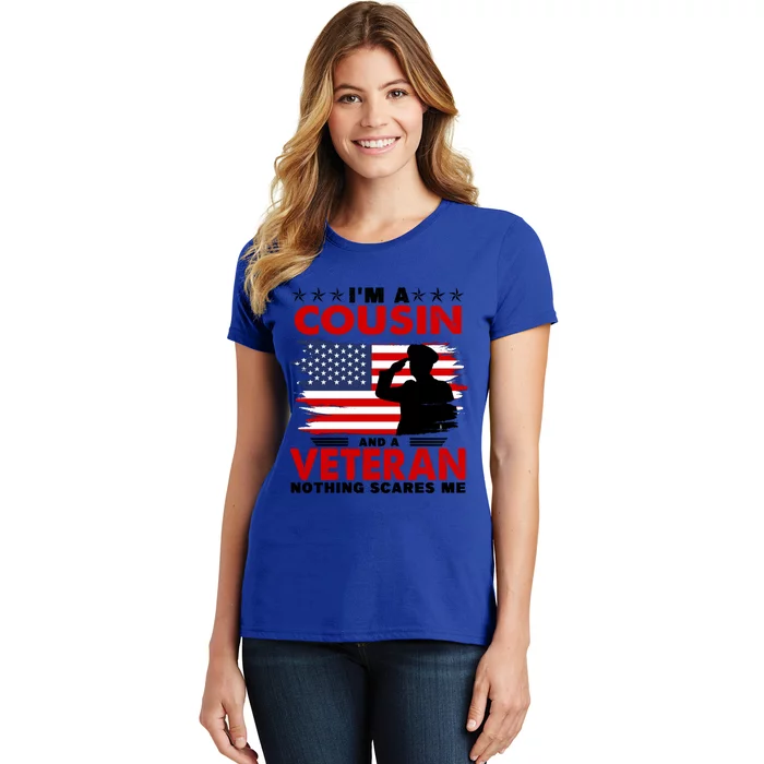 Veteran Cousin Brother Usa Flag 4th Of July Gift Women's T-Shirt