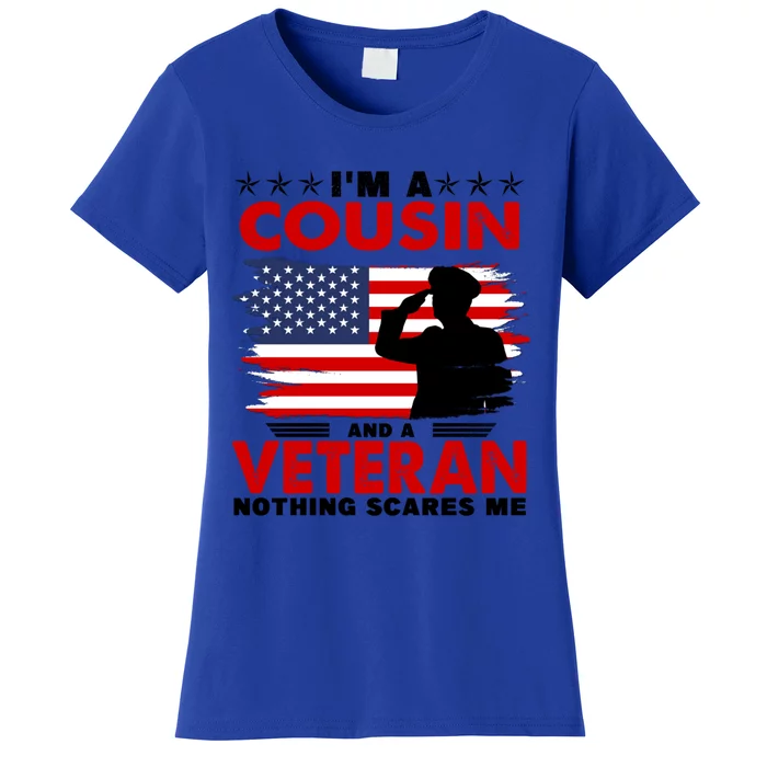 Veteran Cousin Brother Usa Flag 4th Of July Gift Women's T-Shirt