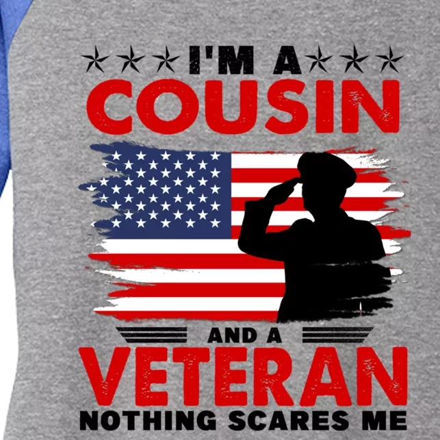 Veteran Cousin Brother Usa Flag 4th Of July Gift Women's Tri-Blend 3/4-Sleeve Raglan Shirt