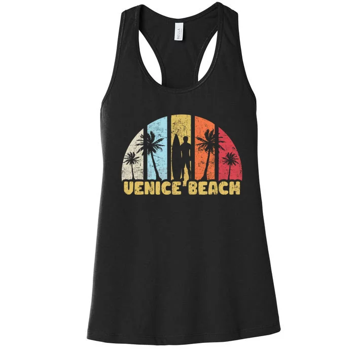 Vintage California Beach Retro Sunset Gift Women's Racerback Tank