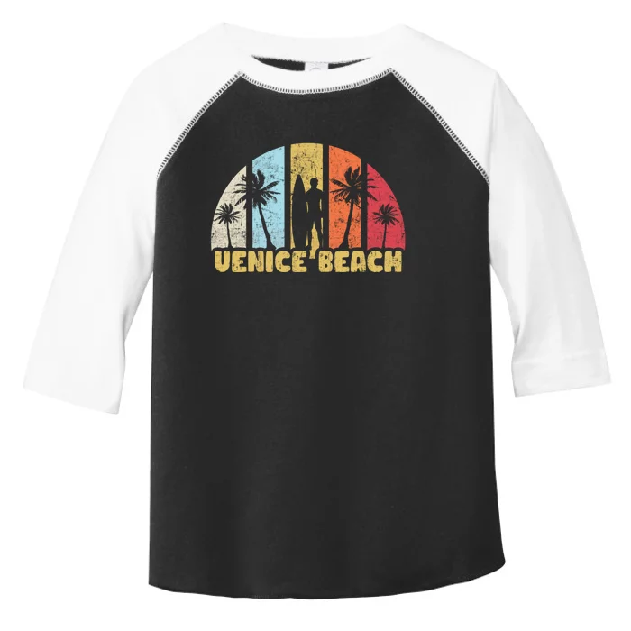 Vintage California Beach Retro Sunset Gift Toddler Fine Jersey T-Shirt