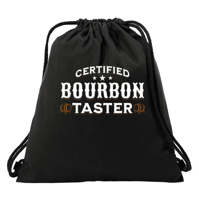 Vintage Certified Bourbon Taster For Whiskey Fan Drawstring Bag