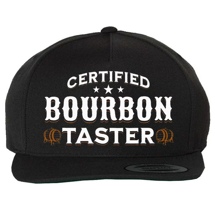 Vintage Certified Bourbon Taster For Whiskey Fan Wool Snapback Cap