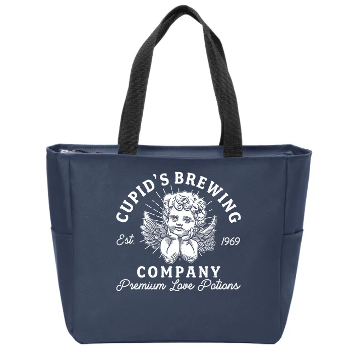 Vintage Cupid's Brewing Company Est 1969 Premium Love Potions Zip Tote Bag