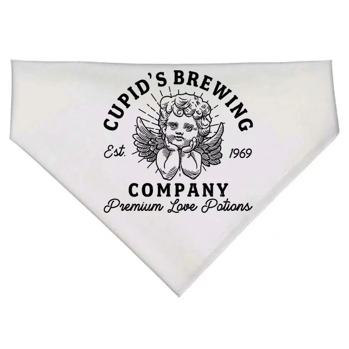 Vintage Cupid's Brewing Company Est 1969 Premium Love Potions USA-Made Doggie Bandana