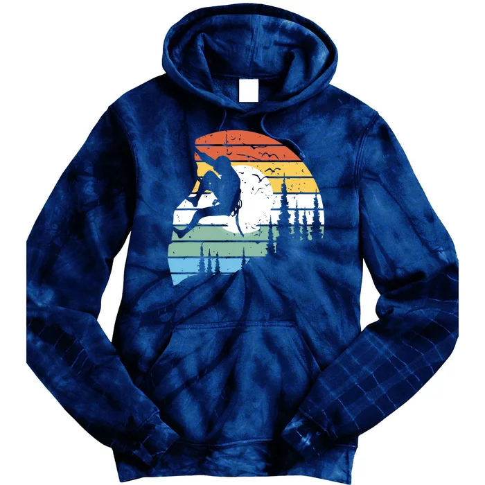 Vintage Climbing Bouldering Rock Climber Climbing Tie Dye Hoodie