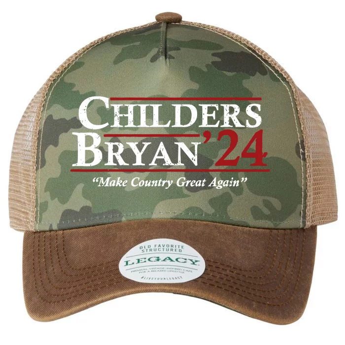 Vintage Childers Bryan 2024 Election Make Country Great Again. Legacy Tie Dye Trucker Hat