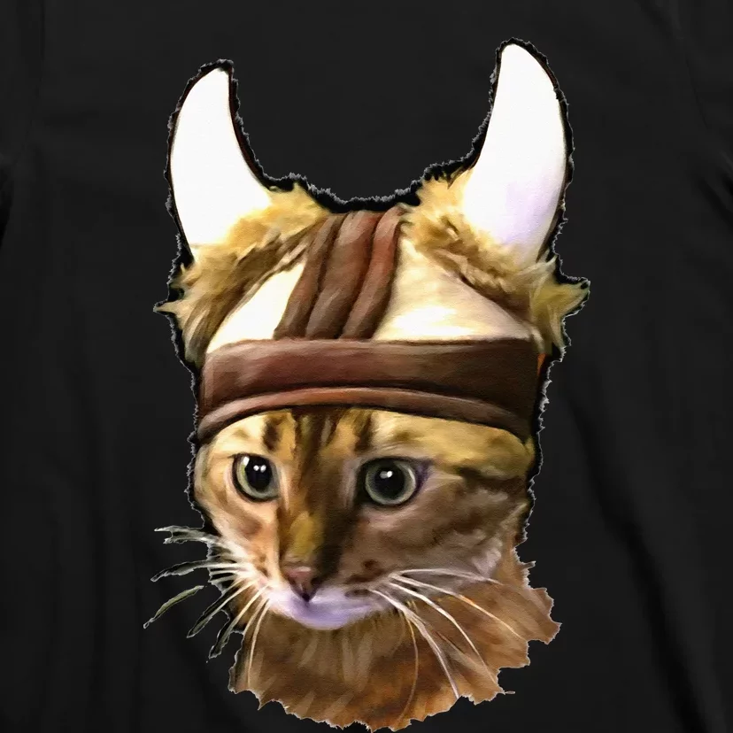 Viking Cat Bengal Kitty Scandinavian Gift T-Shirt