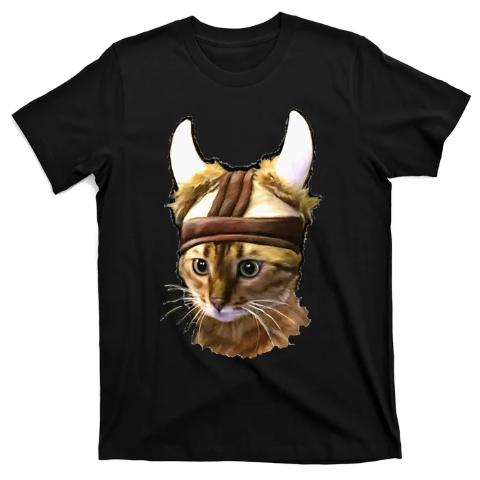 Viking Cat Bengal Kitty Scandinavian Gift T-Shirt