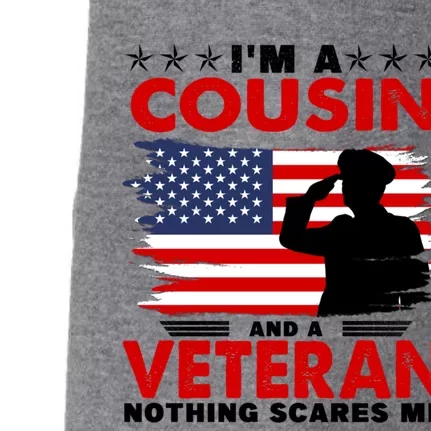 Veteran Cousin Brother Usa Flag 4th Of July Great Gift Doggie 3-End Fleece Hoodie