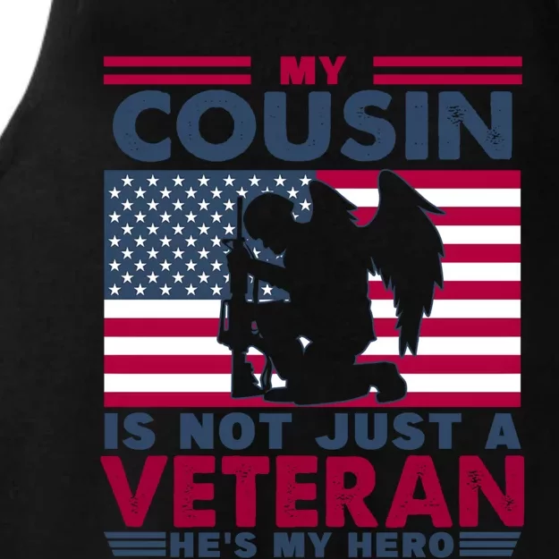 Veteran Cousin Brother Usa Flag 4th Of July Cool Gift Ladies Tri-Blend Wicking Tank