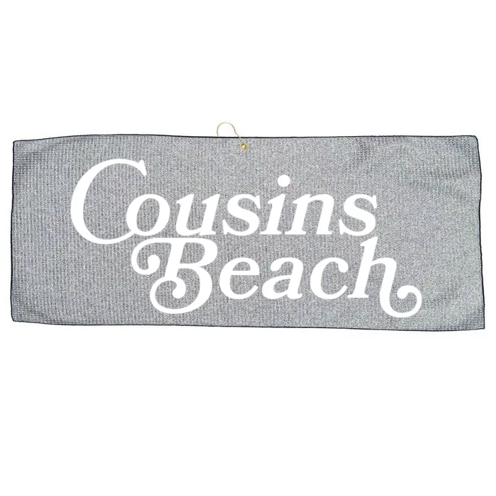 Vintage Cousins Beach Logo Large Microfiber Waffle Golf Towel