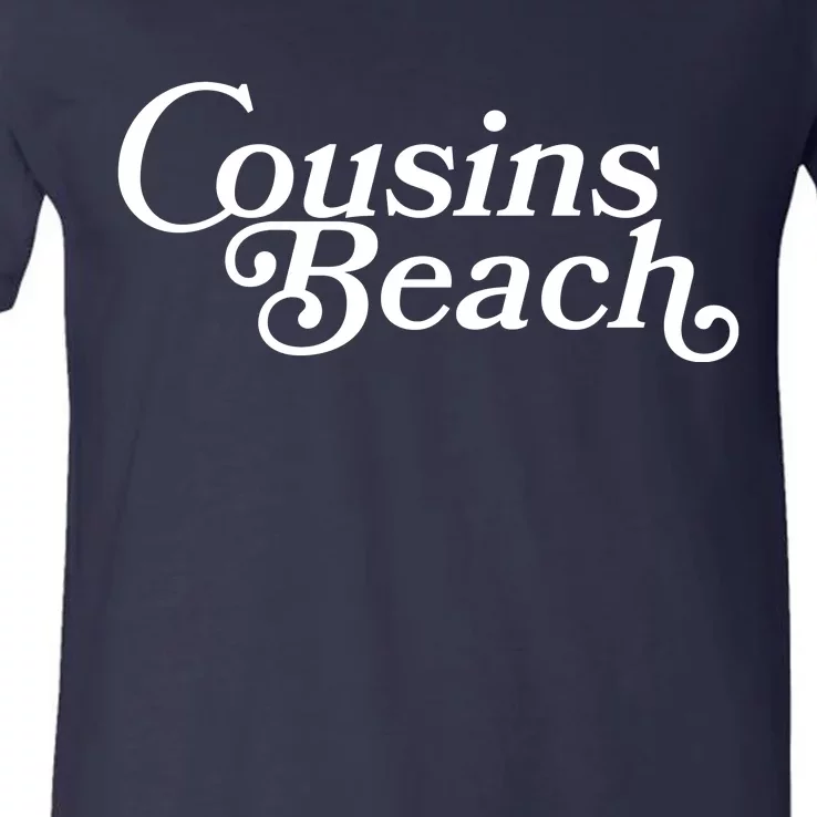 Vintage Cousins Beach Logo V-Neck T-Shirt