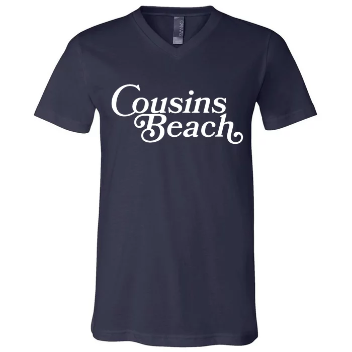 Vintage Cousins Beach Logo V-Neck T-Shirt