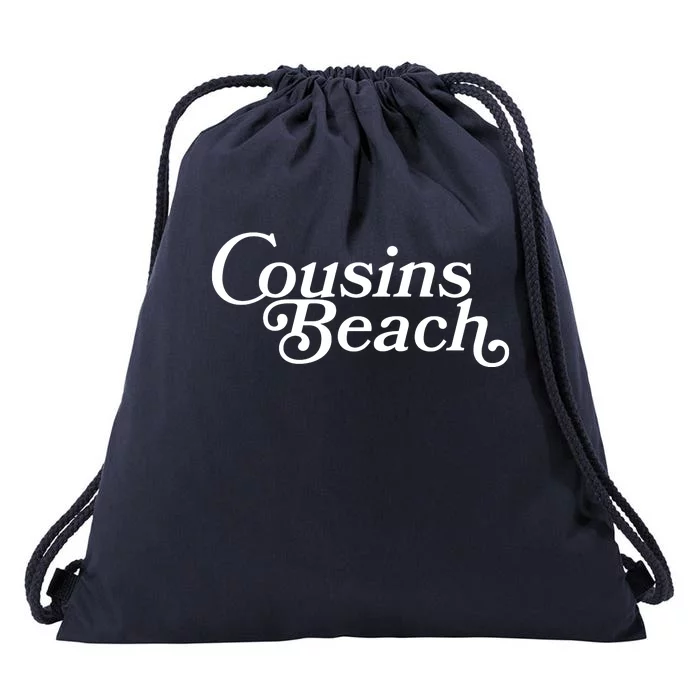 Vintage Cousins Beach Logo Drawstring Bag