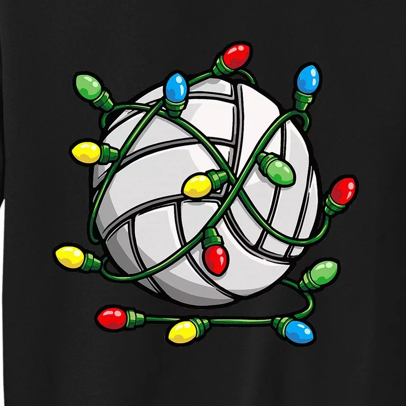 Volleyball Christmas Ball Xmas Lights Sport Tall Sweatshirt