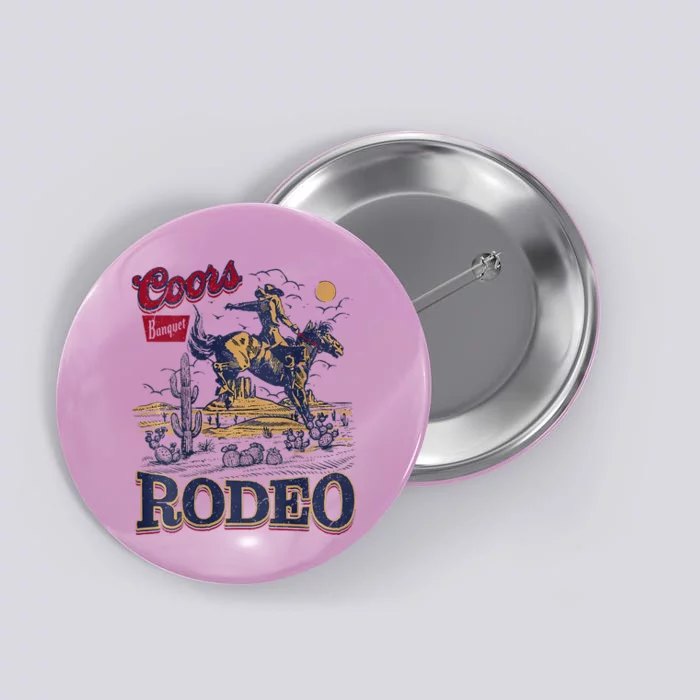 Vintage Co.Ors Banquet Rodeo Cowboy Western Desert Cactus Button