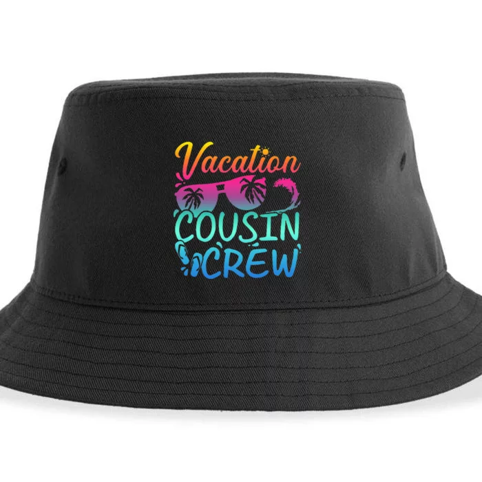 Vacation cousin crew beach sunglasses Sustainable Bucket Hat