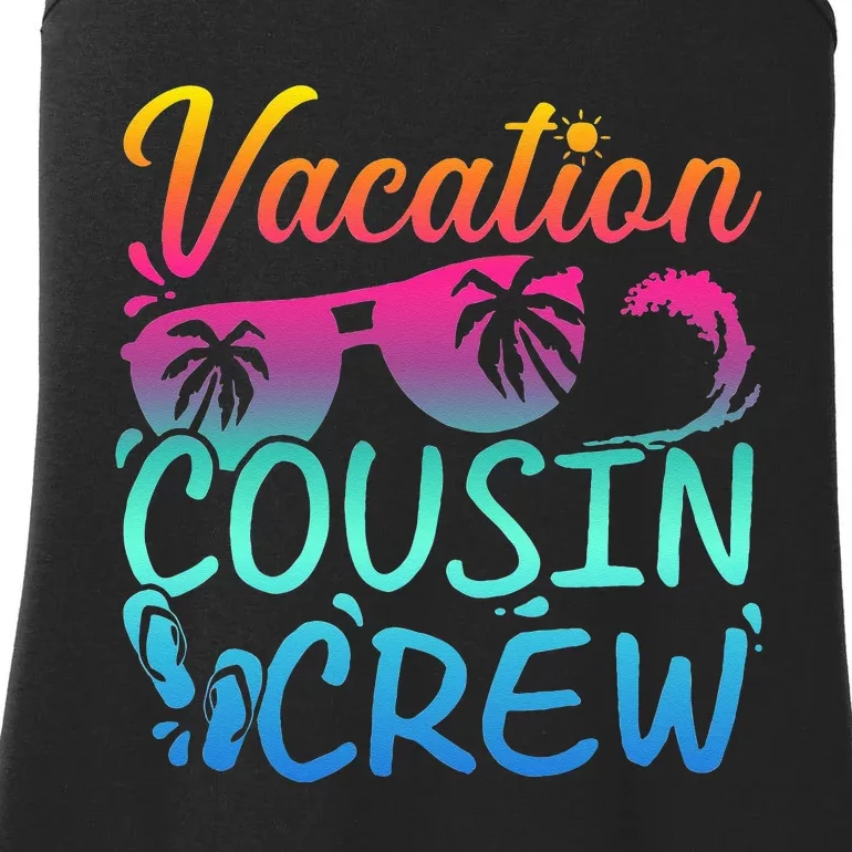 Vacation cousin crew beach sunglasses Ladies Essential Tank