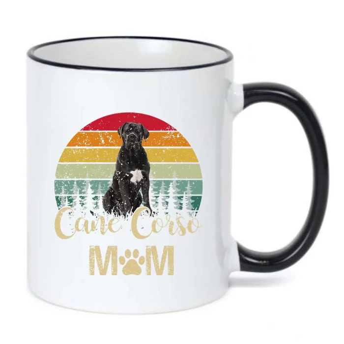 Vintage Cane Corso Mom Dog Lovers Mother Day Gift Black Color Changing Mug