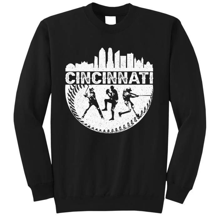 Vintage Cincinnati City Baseball Lover Baseball Fans Sweatshirt