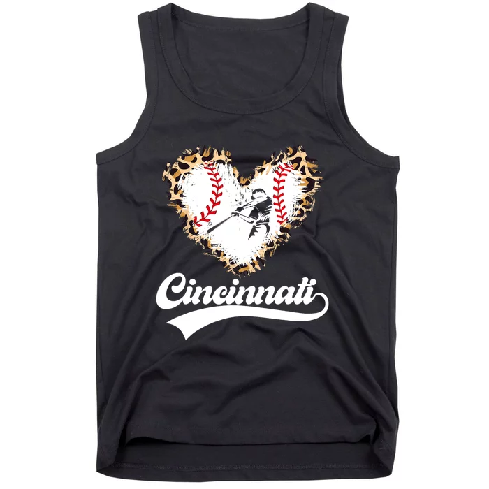 Vintage Cincinnati City Baseball Lovers Baseball Fans Tank Top