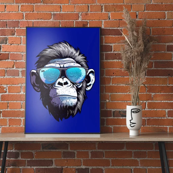 Vintage Cool Cute Monkey With Sunglasses Gift Poster