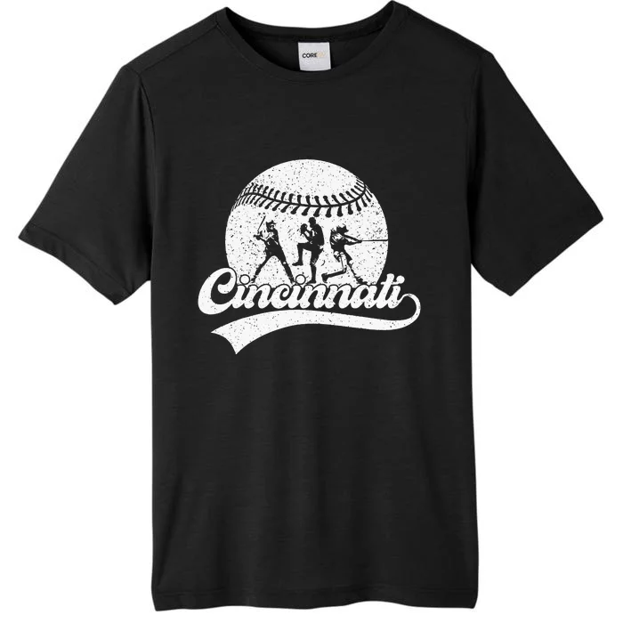 Vintage Cincinnati City Baseball Lover Baseball Fans ChromaSoft Performance T-Shirt