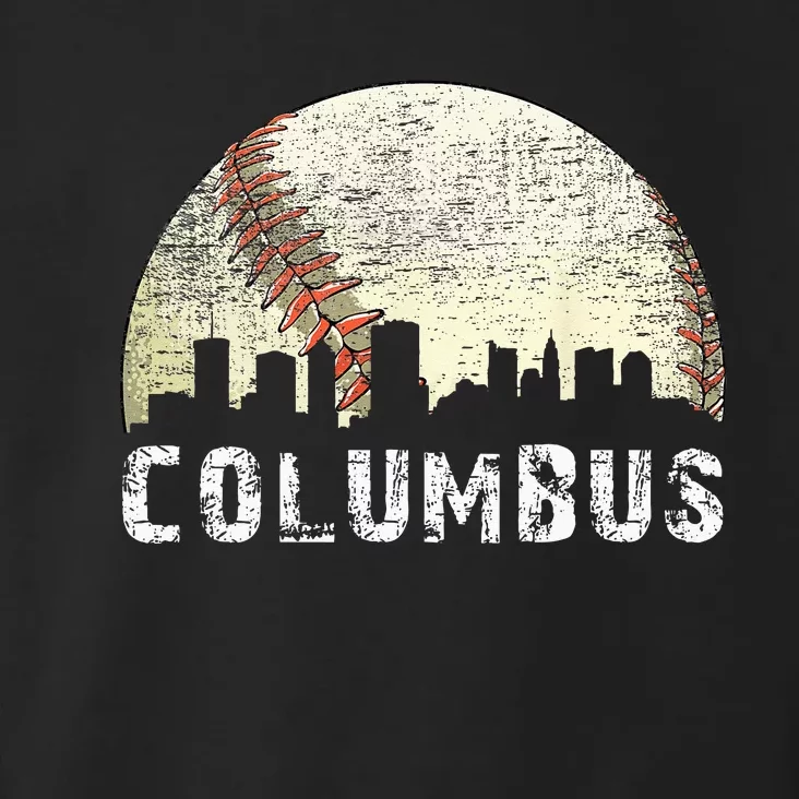 Vintage Columbus Cityscape Baseball Lover Men Women Kids Toddler Hoodie