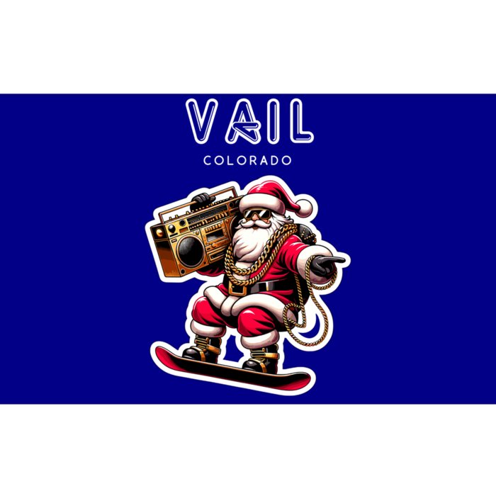 Vail Colorado Christmas Snowboard Santa Claus Gift Bumper Sticker