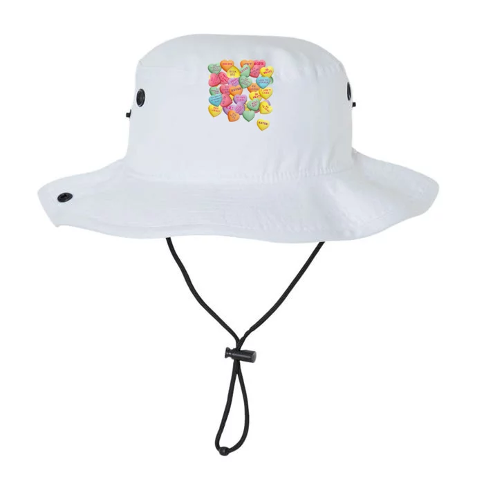 Vintage Candy Conversation Hearts For Anti Valentine's Day Legacy Cool Fit Booney Bucket Hat