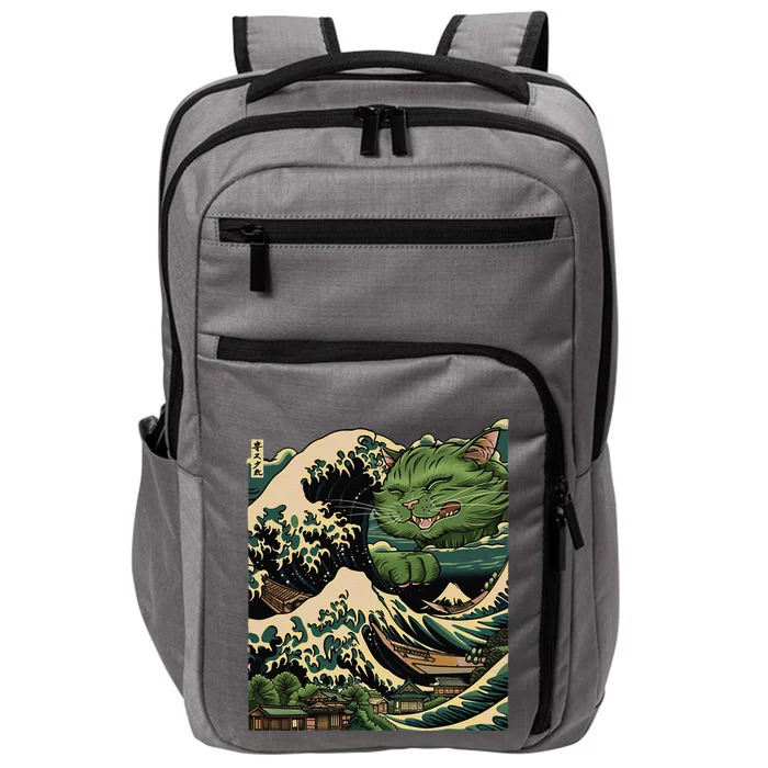 Vintage Catzilla Cat Terror Reigns Impact Tech Backpack