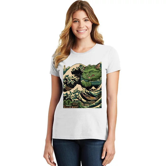 Vintage Catzilla Cat Terror Reigns Women's T-Shirt