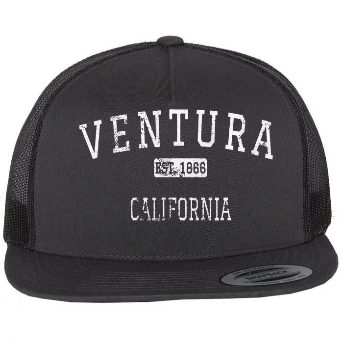 Ventura California Ca Vintage Flat Bill Trucker Hat