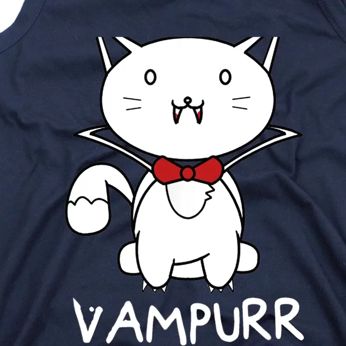 Vampurr Cute Cartoon Vampire Cat Tank Top