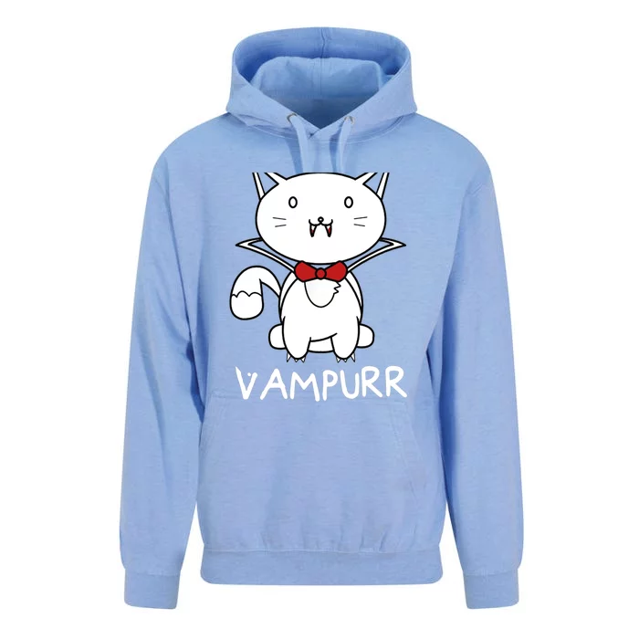 Vampurr Cute Cartoon Vampire Cat Unisex Surf Hoodie