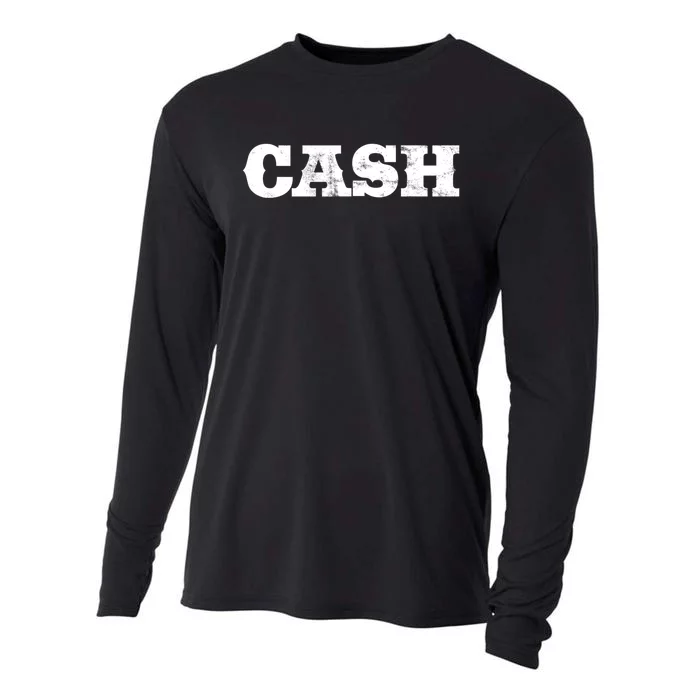 Vintage Cash Country Funny Music Lovers Outlaw Gift Cooling Performance Long Sleeve Crew