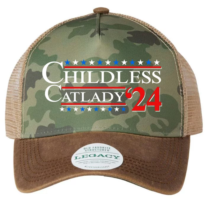 Vote Childless Catlady 2024 Legacy Tie Dye Trucker Hat