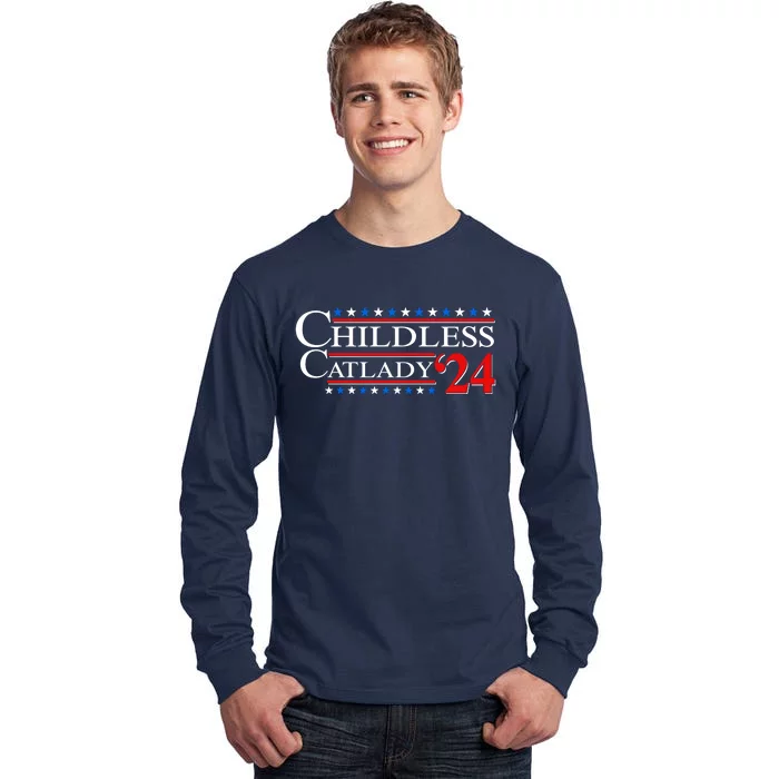 Vote Childless Catlady 2024 Tall Long Sleeve T-Shirt