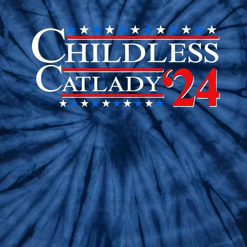 Vote Childless Catlady 2024 Tie-Dye T-Shirt