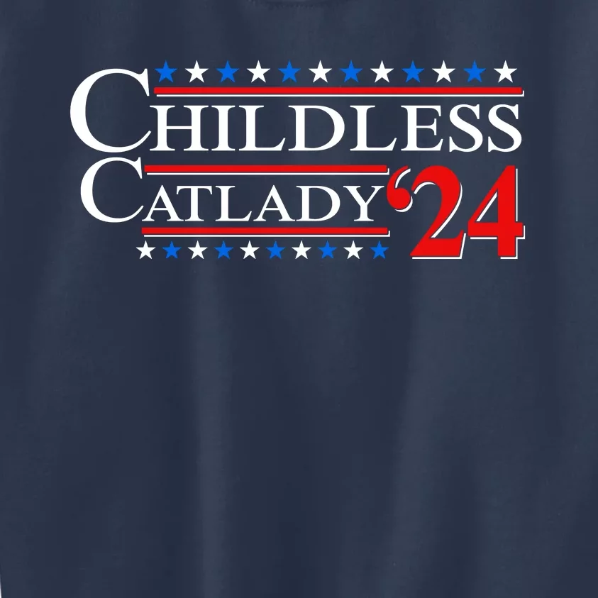 Vote Childless Catlady 2024 Kids Sweatshirt