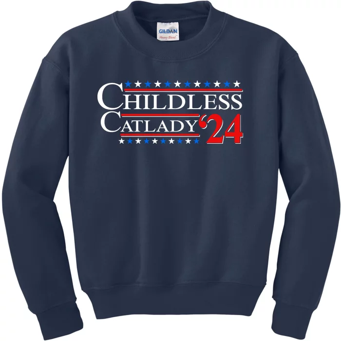 Vote Childless Catlady 2024 Kids Sweatshirt