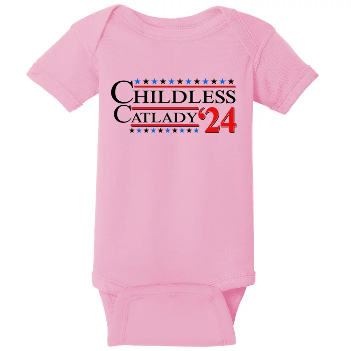 Vote Childless Catlady 2024 Baby Bodysuit