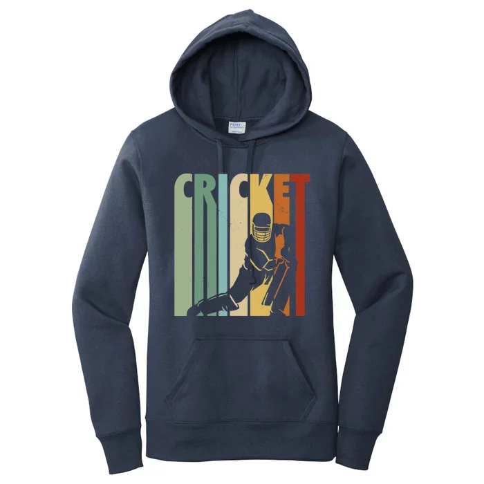 Vintage Cricket Cricket Player Women's Pullover Hoodie