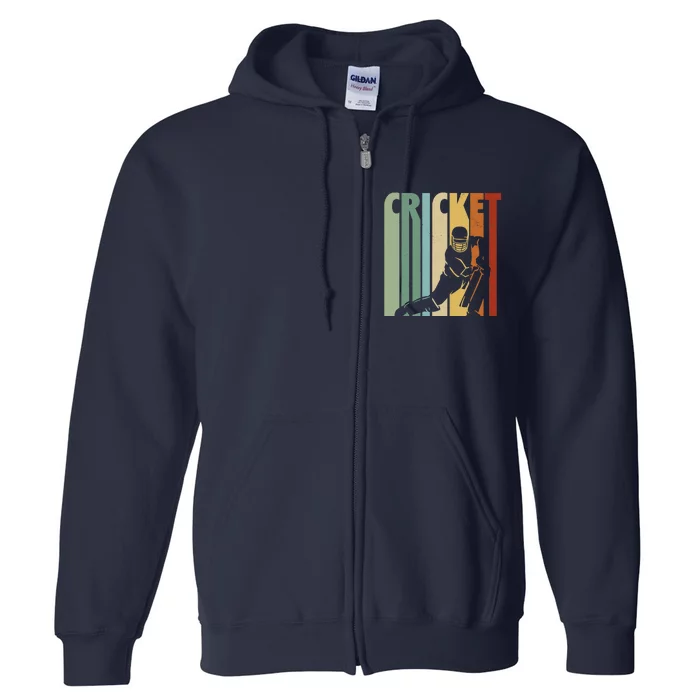 Vintage Cricket Cricket Player Full Zip Hoodie