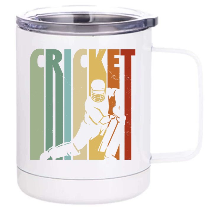 Vintage Cricket Cricket Player Front & Back 12oz Stainless Steel Tumbler Cup